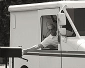 Mail Man in truck
