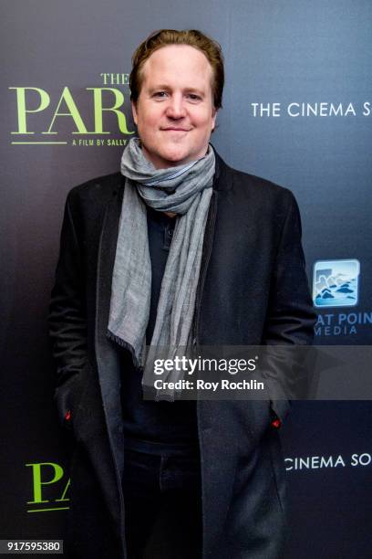 Patch Darragh attends the screening of "The Party" hosted by Roadside Attractions and Great Point Media with The Cinema Society at Metrograph on...