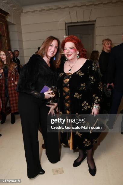 Janeen Saltman and Baroness von Langendorff during the Susan Gutfreund Hosts UN Women For Peace Association Reception on February 12, 2018 in New...