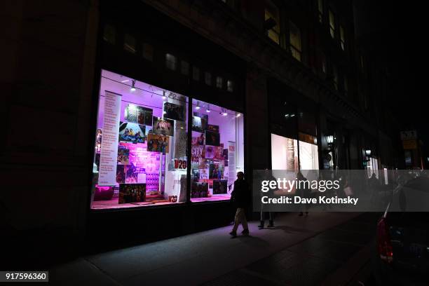 View of venue exterior during V20: My Revolution Lives In This Body activist evening, a V-Day 20th anniversary event at ABC Carpet on February 12,...