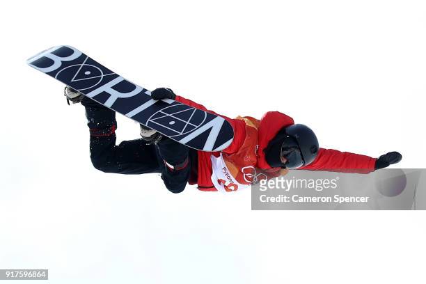 Yiwei Zhang of China competes during the Snowboard Men's Halfpipe Qualification on day four of the PyeongChang 2018 Winter Olympic Games at Phoenix...