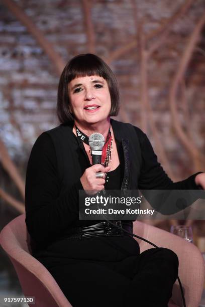 Playwright, founder of V-Day and One Billion Rising, and co-founder of City of Joy, Eve Ensler speaks onstage during V20: My Revolution Lives In This...