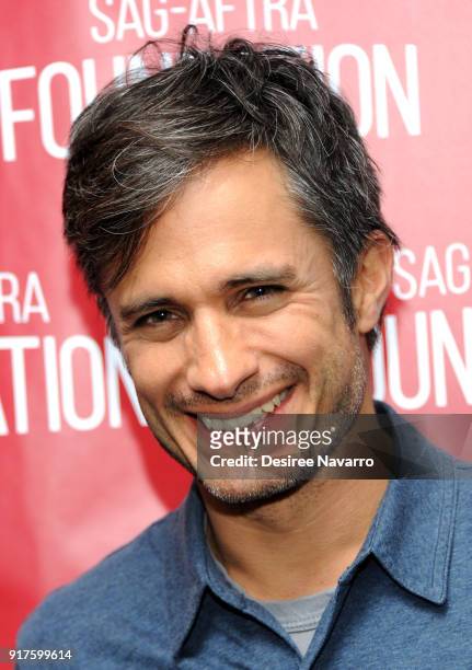 Actor Gael Garcia Bernal attends SAG-AFTRA Foundation Conversations: 'Mozart In The Jungle' at The Robin Williams Center on February 12, 2018 in New...