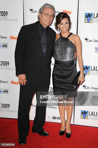 Actor Edward James Olmos and actress Eva Longoria Parker arrive at the 13th Annual Los Angeles Latino International Film Festival at Grauman's...