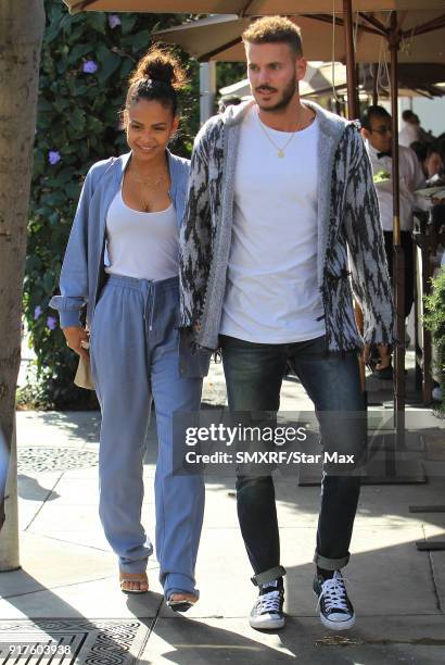 Christina Milian and M. Pokora are seen on February 12, 2018 in Los Angeles, California.
