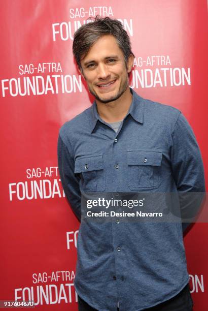 Actor Gael Garcia Bernal attends SAG-AFTRA Foundation Conversations: 'Mozart In The Jungle' at The Robin Williams Center on February 12, 2018 in New...