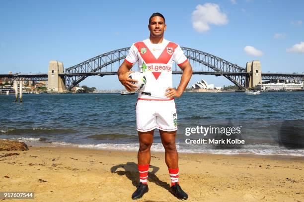 Nene McDonald of the St George Illawarra Dragons poses during a rugby league international double header media opportunity at Blues Point Reserve on...