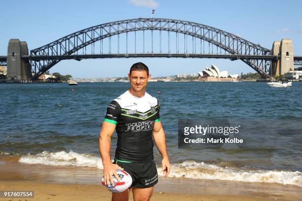 Mark Minichiello of Hull FC poses during a rugby league international double header media opportunity at Blues Point Reserve on February 13, 2018 in...