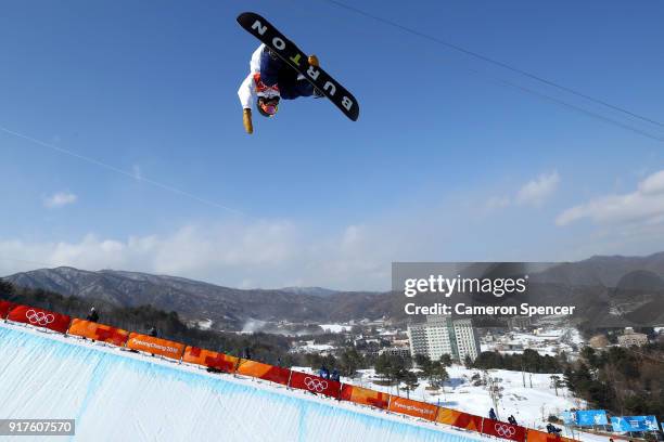 Ayumu Hirano of Japan competes during the Snowboard Men's Halfpipe Qualification on day four of the PyeongChang 2018 Winter Olympic Games at Phoenix...