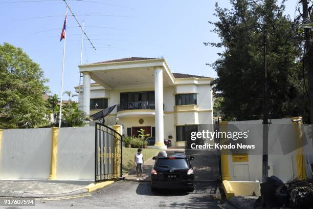 The Embassy of North Korea in Kuala Lumpur, Malaysia, is pictured on Feb. 9 four days before the anniversary of the assassination of Kim Jong Nam,...