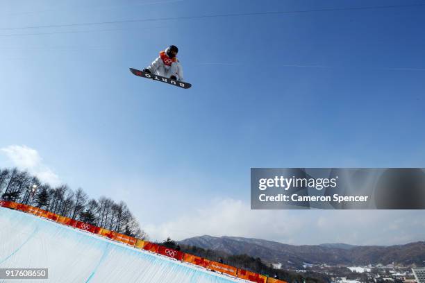 Shaun White of the United States competes during the Snowboard Men's Halfpipe Qualification on day four of the PyeongChang 2018 Winter Olympic Games...