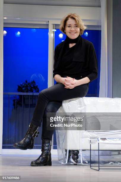 Maria Pujalte during the performance of EL REENCUENTRO at Teatro Maravillas in Madrid. Spain. February 12, 2018