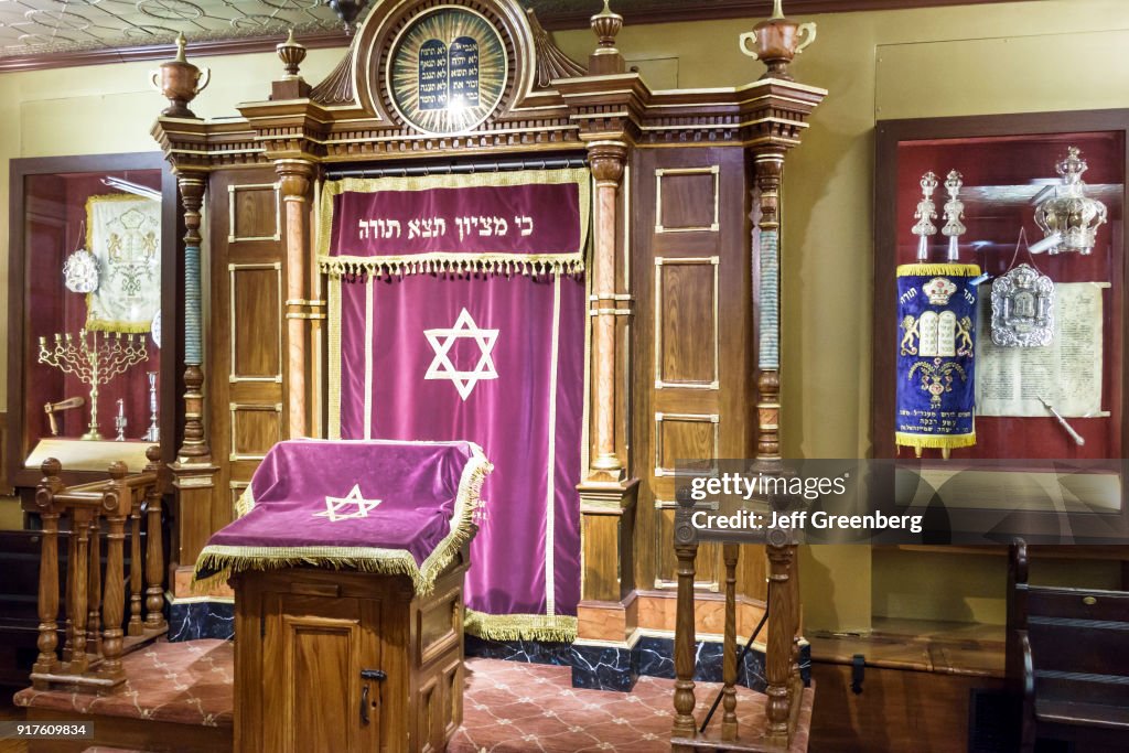A Judaism altar at the Eldridge Street Synagogue Museum.