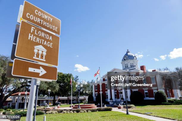 Heritage sign outside the Pasco County Courthouse.