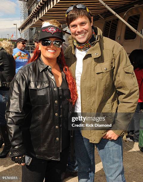 Singers & Songwriters Wynonna Judd and Montgomery Gentry"s Troy Gentry backstage at Dierk's Bentley 4th annual "Miles & Music For Kids" on October...