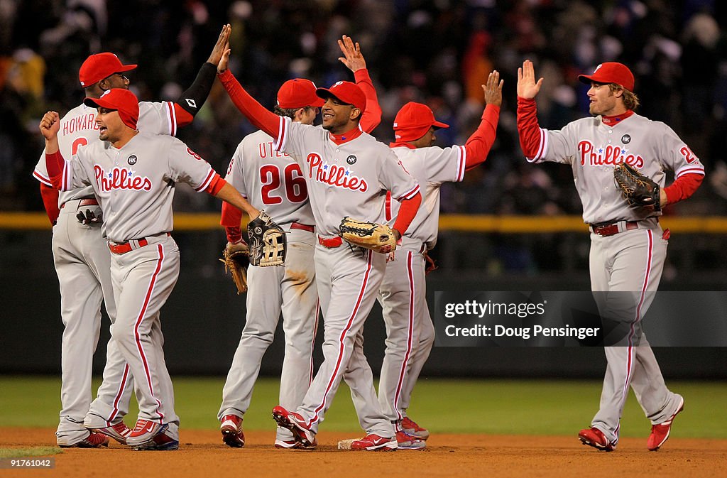 Philadelphia Phillies v Colorado Rockies, Game 3