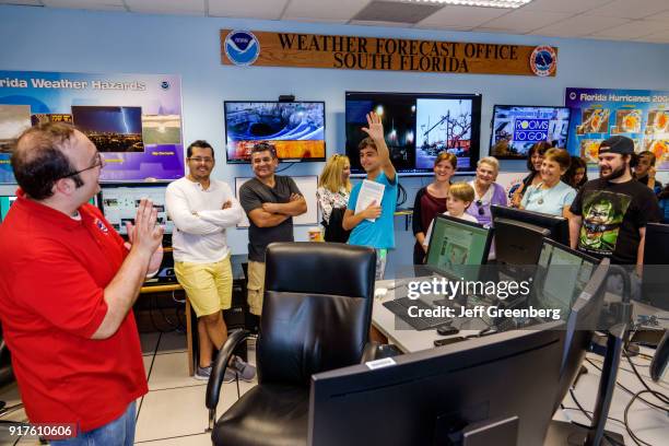 Miami, National Hurricane Center, Open House with Satellite Tracking Map.