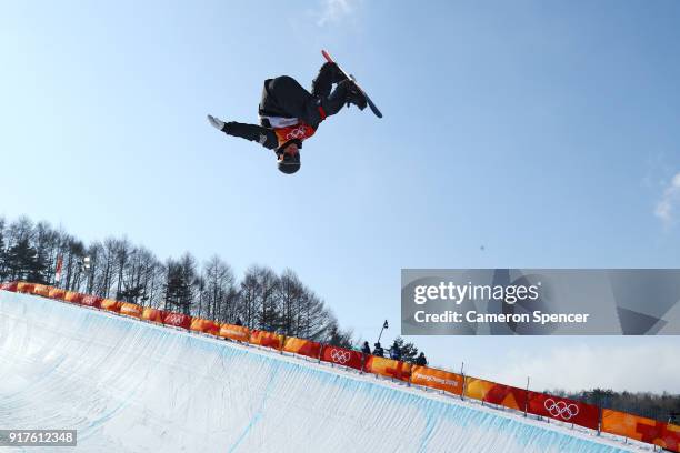 Rakai Tait of New Zealand competes during the Snowboard Men's Halfpipe Qualification on day four of the PyeongChang 2018 Winter Olympic Games at...