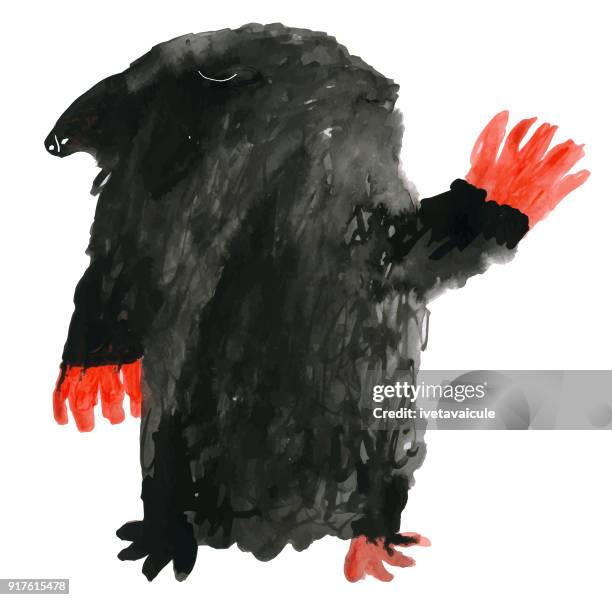 mole waving hello - blindness stock illustrations