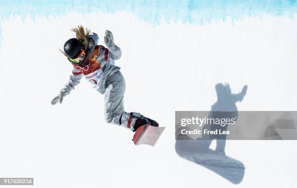 Chloe Kim of the United States during the Snowboard Ladies' Halfpipe Final on day four of the PyeongChang 2018 Winter Olympic Games at Phoenix Snow...