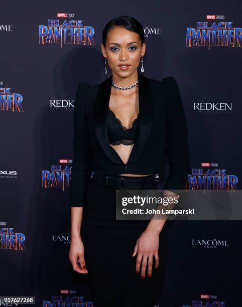 Miss USA 2017 Kara McCullough attends Marvel Studios Presents: Black Panther Welcome To Wakanda during February 2018 New York Fashion Week: The Shows...