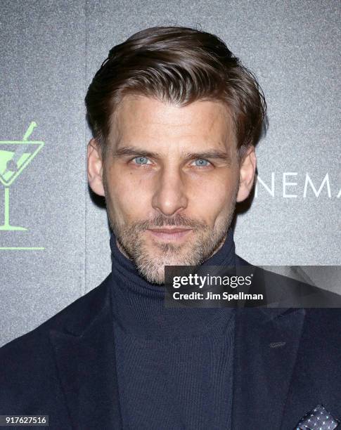 Model Johannes Huebl attends the screening of "The Party" hosted by Roadside Attractions and Great Point Media with The Cinema Society at Metrograph...