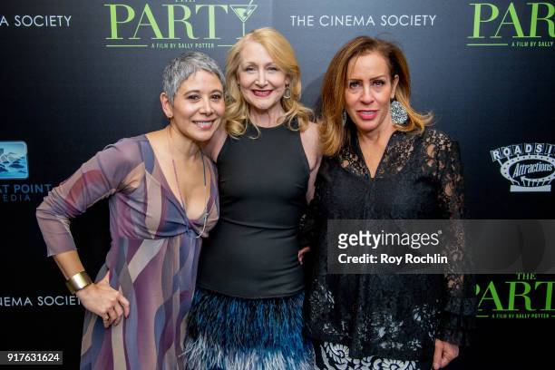 Gina Jarrin, Patricia Clarkson and Deborah Freid attends the screening of "The Party" hosted by Roadside Attractions and Great Point Media with The...