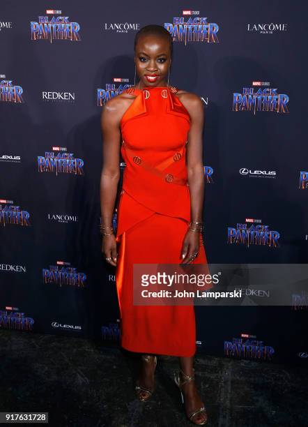 Danai Gurira attends Marvel Studios Presents: Black Panther Welcome To Wakanda during February 2018 New York Fashion Week: The Shows at Industria...