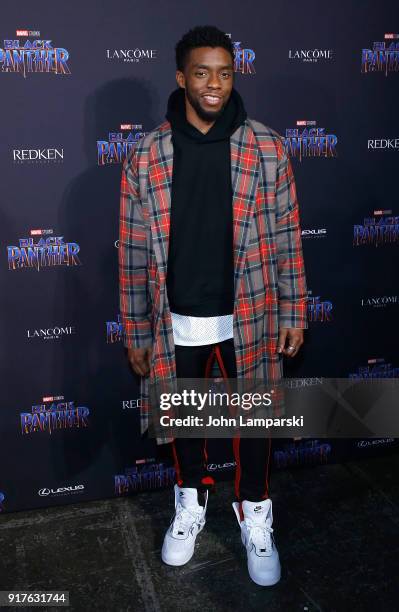 Chadwick Boseman attends Marvel Studios Presents: Black Panther Welcome To Wakanda during February 2018 New York Fashion Week: The Shows at Industria...