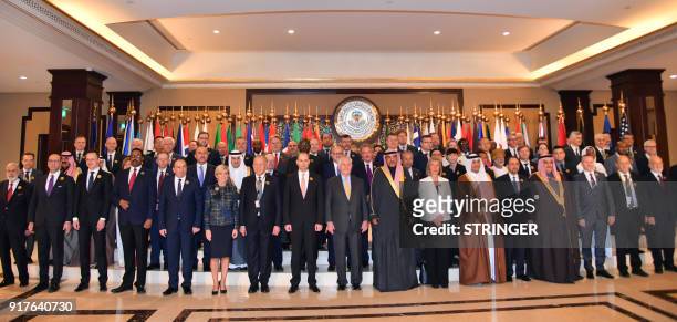 Kuwaiti Foreign Minister Sheikh Sabah al-Khaled al-Sabah , US Secretary of State Rex Tillerson , High Representative of the Union for Foreign Affairs...