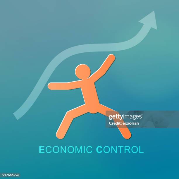 economic control concept - stability control stock illustrations