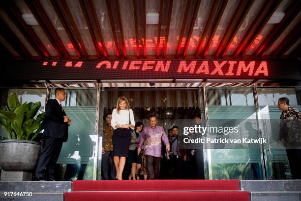 Queen Maxima of The Netherlands visits President Widido on February 13, 2018 in Jakarta, Indonesia. Queen Maxima visits Indonesia as United Nation...