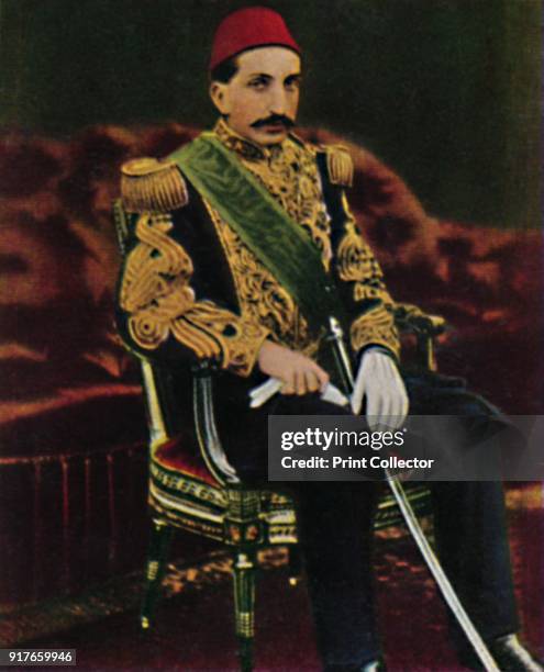 'Sultan Abdul Hamid 1842-1918', 1934. Abdul Hamid II , the 34th Sultan of the Ottoman Empire. He ruled from 31 August 1876 until he was deposed...