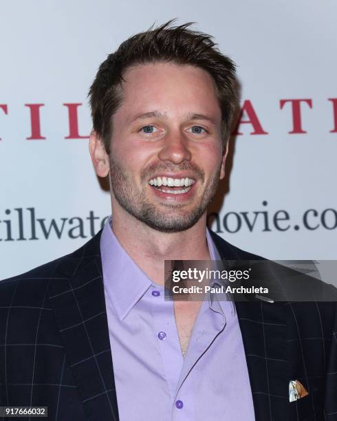 Actor Tyler Ritter attends the "Stillwater" premiere at the Laemmle NoHo 7 on February 12, 2018 in North Hollywood, California.