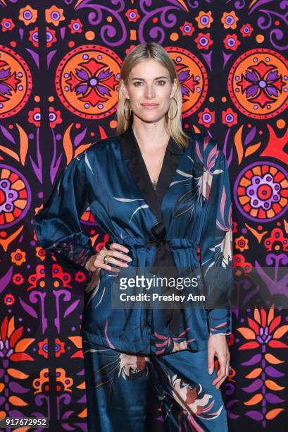 Kristen Taekman attends Anna Sui - Front Row - February 2018 - New York Fashion Week: at Spring Studios on February 12, 2018 in New York City.