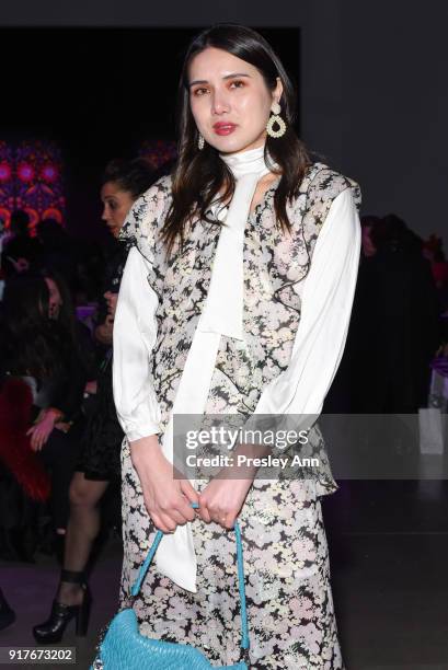 Dylana Suarez attends Anna Sui - Front Row - February 2018 - New York Fashion Week: at Spring Studios on February 12, 2018 in New York City.