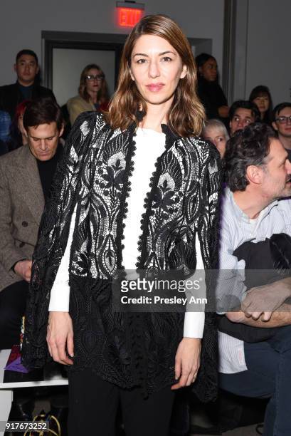 Sofia Coppola attends Anna Sui - Front Row - February 2018 - New York Fashion Week: at Spring Studios on February 12, 2018 in New York City.