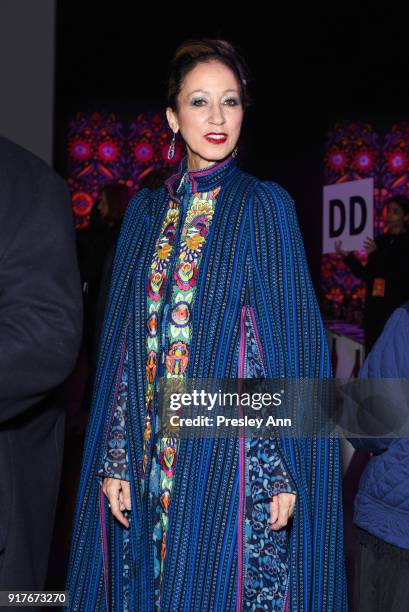 Pat Cleveland attends Anna Sui - Front Row - February 2018 - New York Fashion Week: at Spring Studios on February 12, 2018 in New York City.