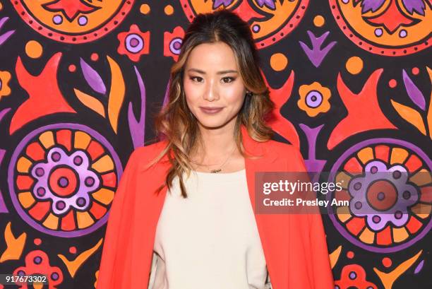 Jamie Chung attends Anna Sui - Front Row - February 2018 - New York Fashion Week: at Spring Studios on February 12, 2018 in New York City.