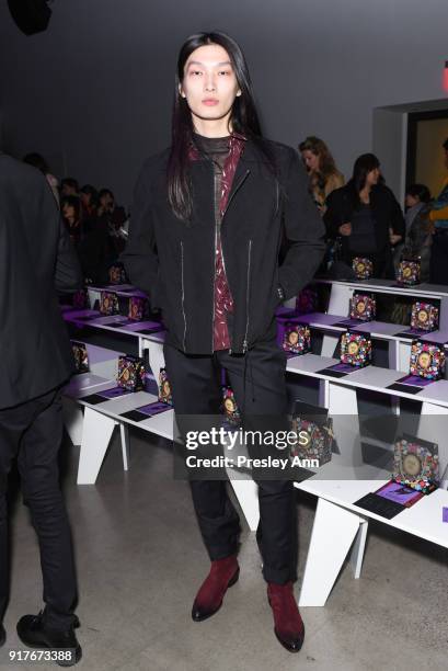 Influencers attends Anna Sui - Front Row - February 2018 - New York Fashion Week: at Spring Studios on February 12, 2018 in New York City.