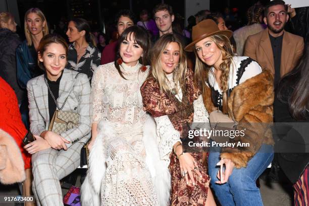 Influencers attends Anna Sui - Front Row - February 2018 - New York Fashion Week: at Spring Studios on February 12, 2018 in New York City.