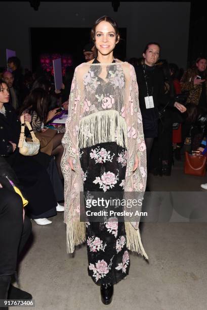 Influencers attends Anna Sui - Front Row - February 2018 - New York Fashion Week: at Spring Studios on February 12, 2018 in New York City.