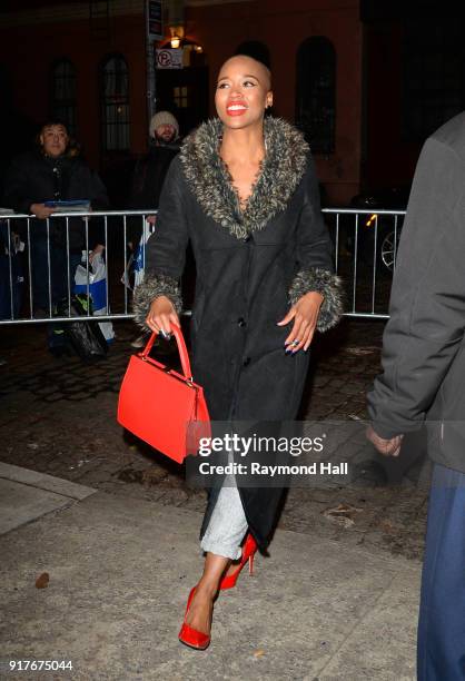 Actress Danai Gurira is seen at "Black Panther Party in Soho" on February 12, 2018 in New York City.