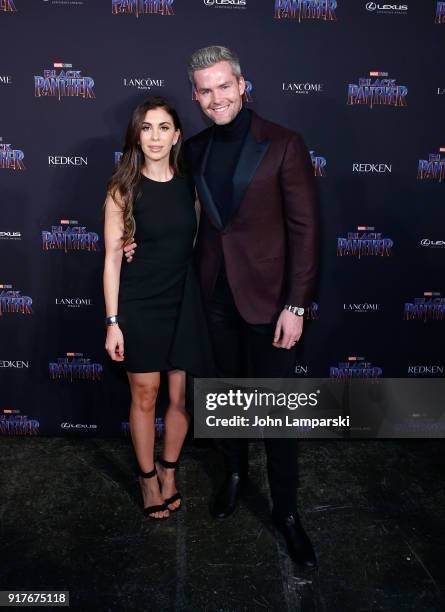 Emilia Serhant and Ryan Serhant attend Marvel Studios Presents: Black Panther Welcome To Wakanda during February 2018 New York Fashion Week: The...