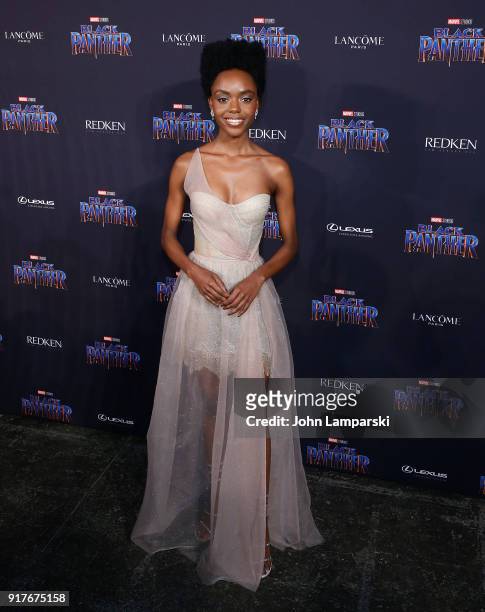 Ashleigh Murray attends Marvel Studios Presents: Black Panther Welcome To Wakanda during February 2018 New York Fashion Week: The Shows at Industria...