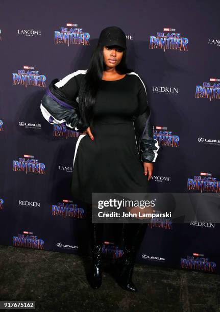 Precious Lee attends Marvel Studios Presents: Black Panther Welcome To Wakanda during February 2018 New York Fashion Week: The Shows at Industria...