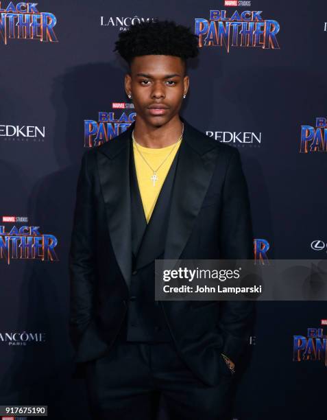 Aubrey Joseph attends Marvel Studios Presents: Black Panther Welcome To Wakanda during February 2018 New York Fashion Week: The Shows at Industria...