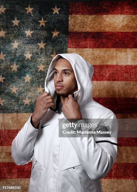 United States Men's Bobsled team member Hakeem Abdul-Saboor poses for a portrait on the Today Show Set on February 12, 2018 in Gangneung, South Korea.