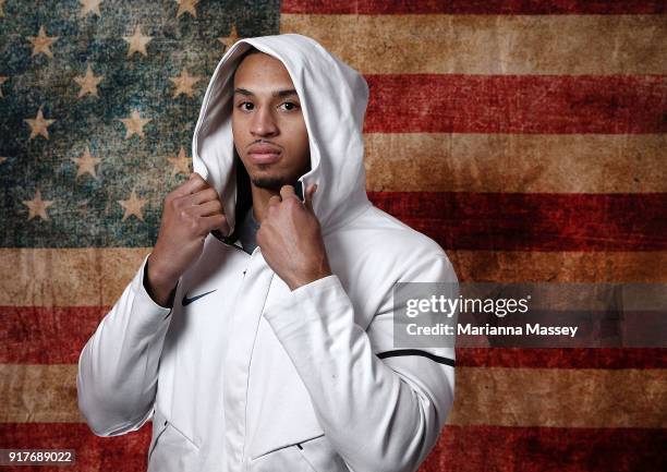 United States Men's Bobsled team member Hakeem Abdul-Saboor poses for a portrait on the Today Show Set on February 12, 2018 in Gangneung, South Korea.