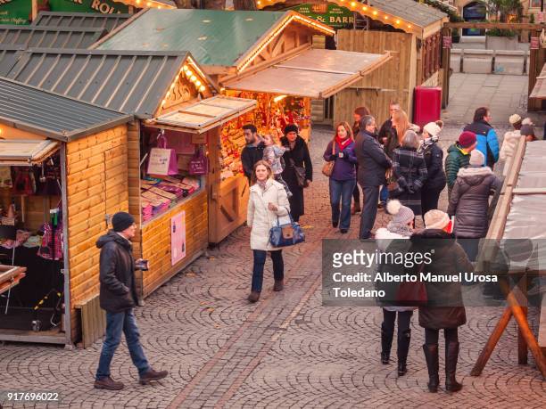 england, manchester, christmas market - claus lange stock pictures, royalty-free photos & images
